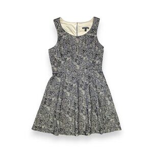 Express Sleeveless Fit & Flare Mini Lace Print Dress Size M